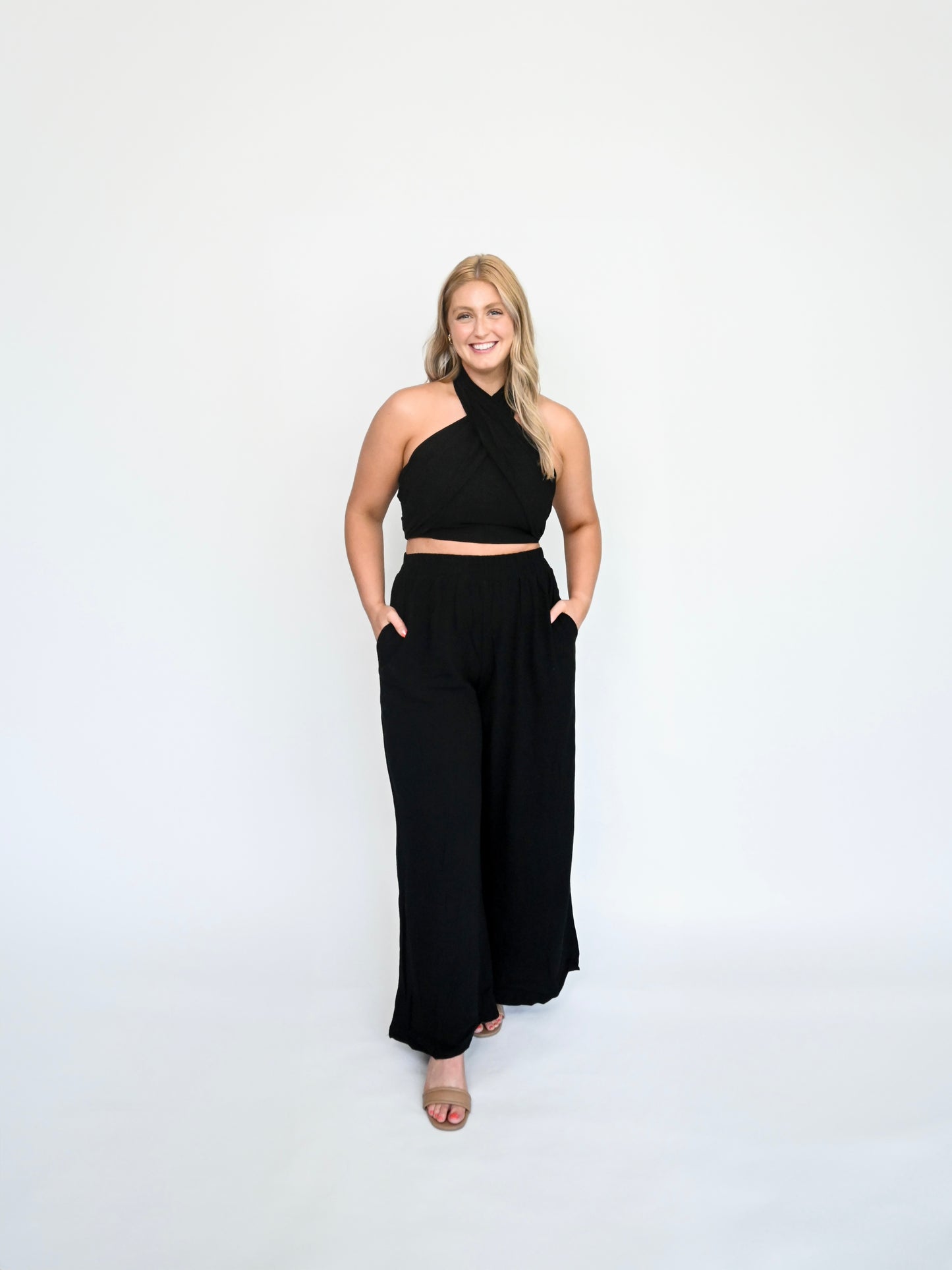 Day To Night Linen Pants in Black