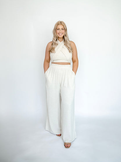 Day To Night Linen Pants in Natural