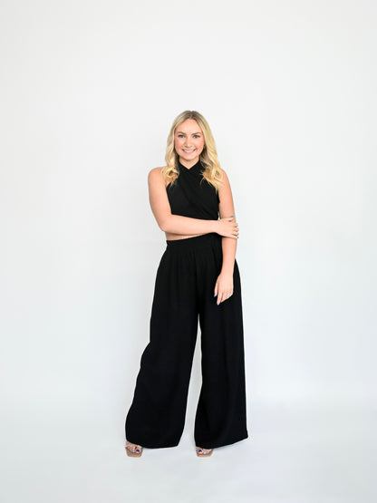 Day To Night Linen Pants in Black