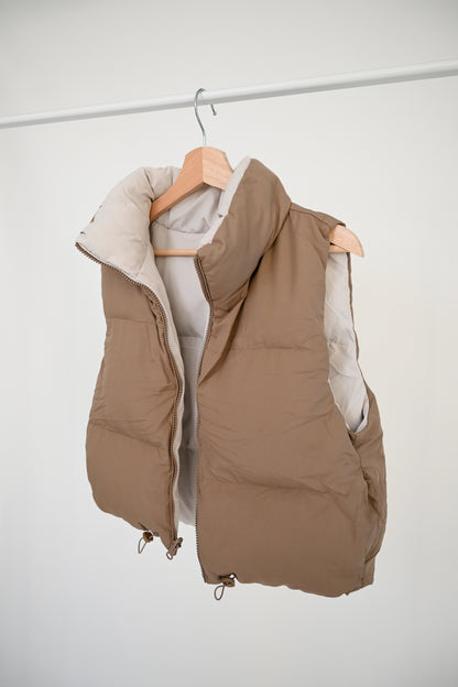 Biscotti Blend Reversible Puffer Vest