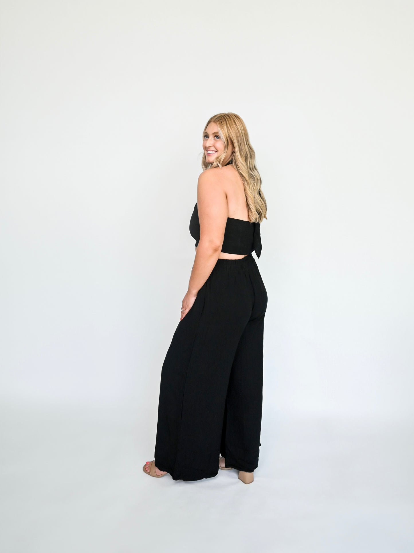 Day To Night Linen Pants in Black